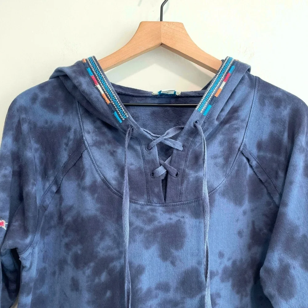 Sundance Moonlight Sky Tie Dye Floral Embroidered Sweatsuit Set
